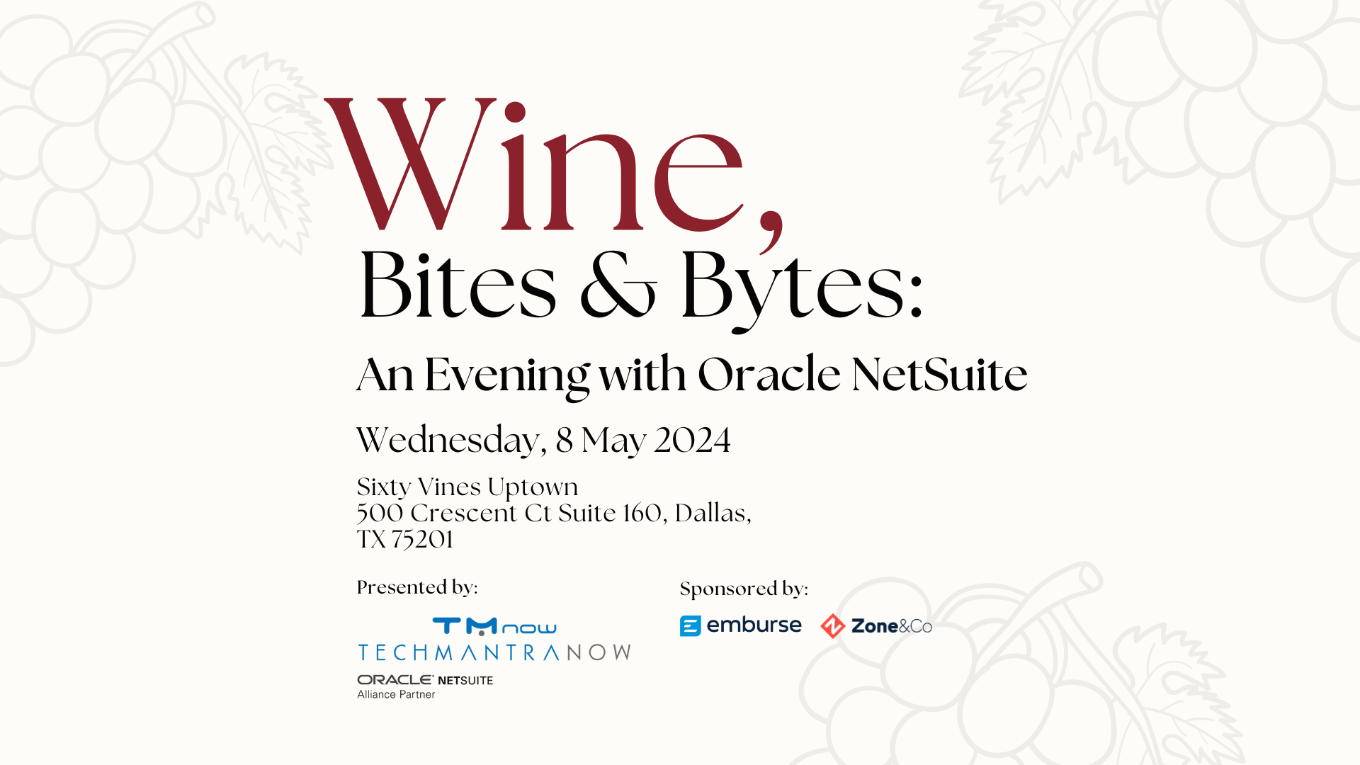 Wine, Bites, & Bytes (Presentation)